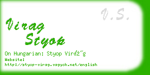 virag styop business card